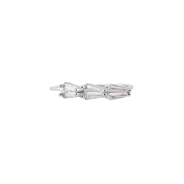 Baguette Trio Silver Ring