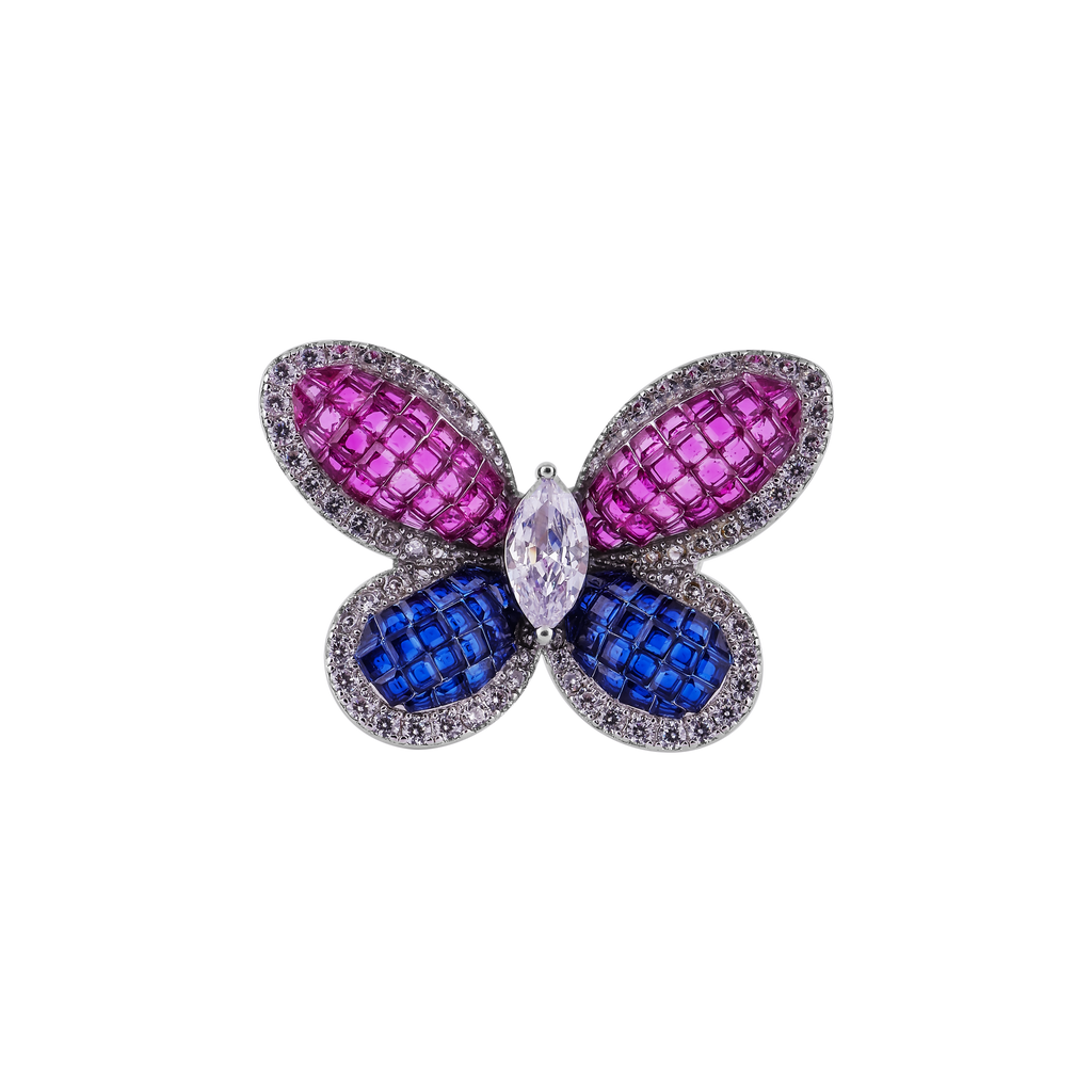 Butterfly Design CZ Statement Ring