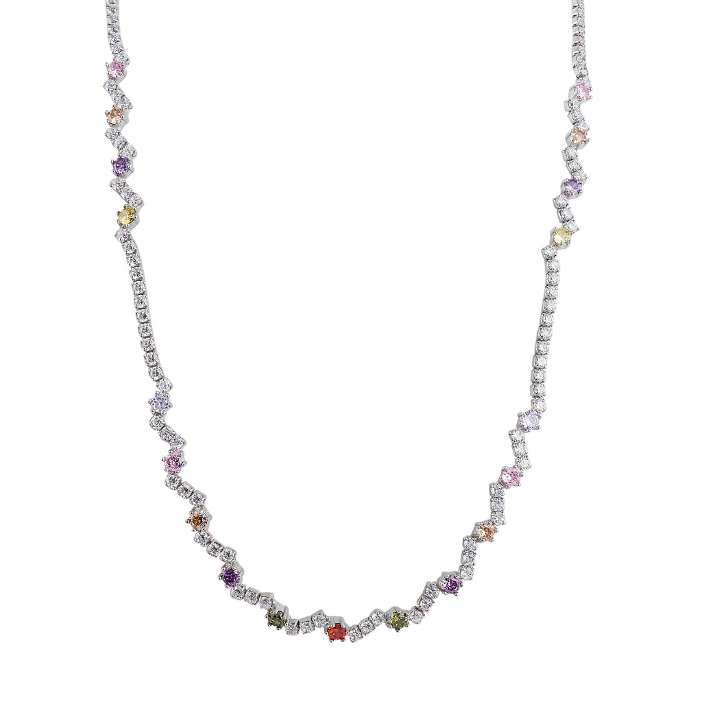 Radiant Spectrum Stone Necklace