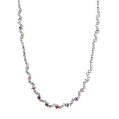 Radiant Spectrum Stone Necklace