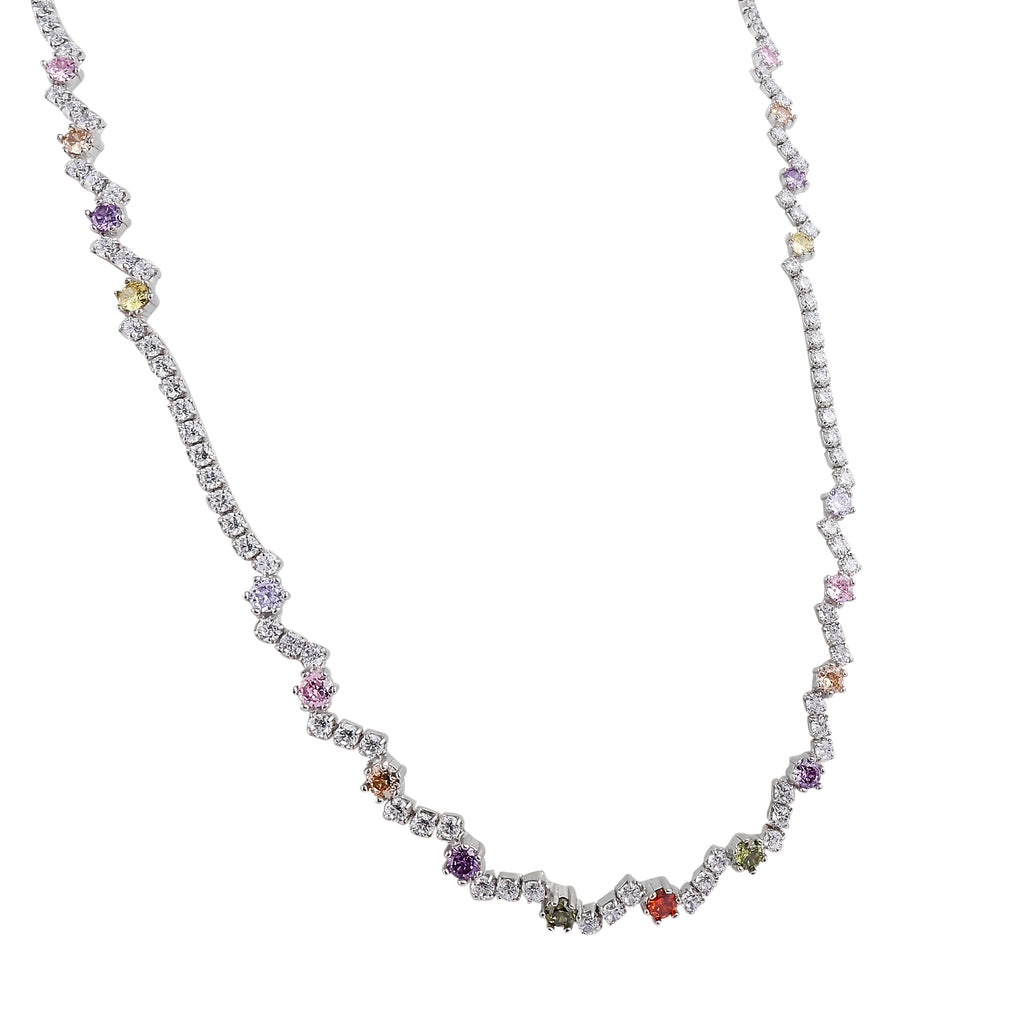 Radiant Spectrum Stone Necklace