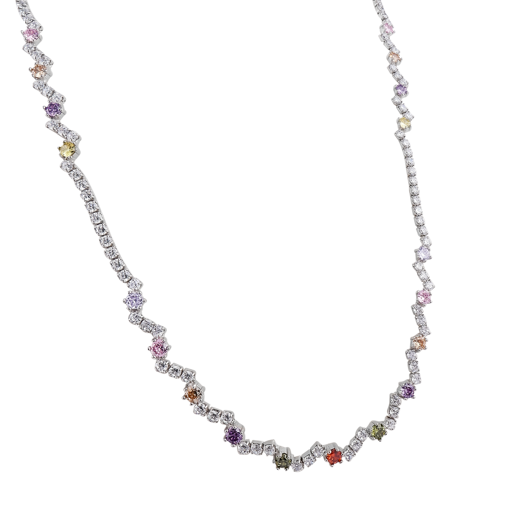 Radiant Spectrum Stone Necklace