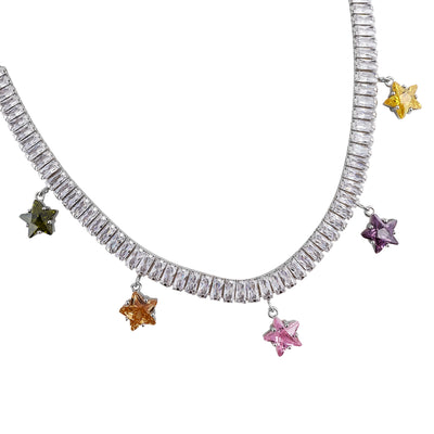 Necklace – Star Charm Baguette Necklace