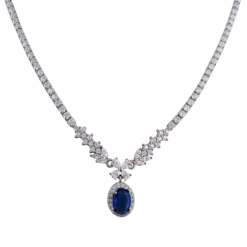 Necklace I – Sapphire Elegance Drop Necklace