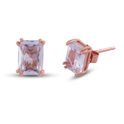 Blush Radiance Rose Gold Studs