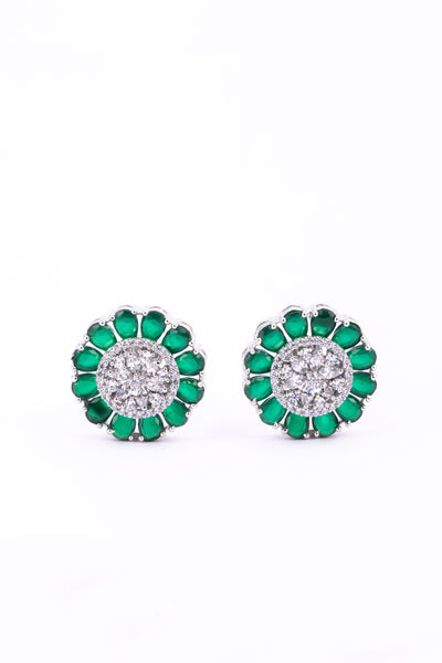 Emerald and Diamond Halo Jewelry Set - Flâneur Global® | FG | 925 Fine Silver Jewelry & Accessories