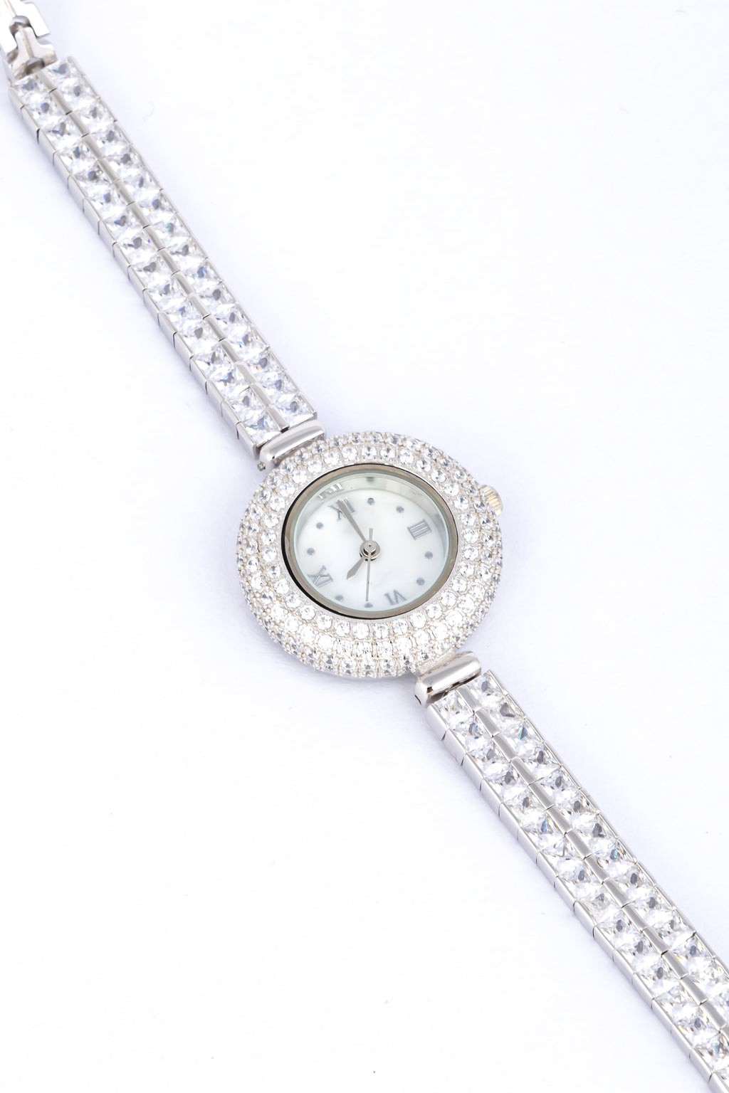 Diamond-Studded Roman Numeral Watch - Flâneur Global® | FG | 925 Fine Silver Jewelry & Accessories