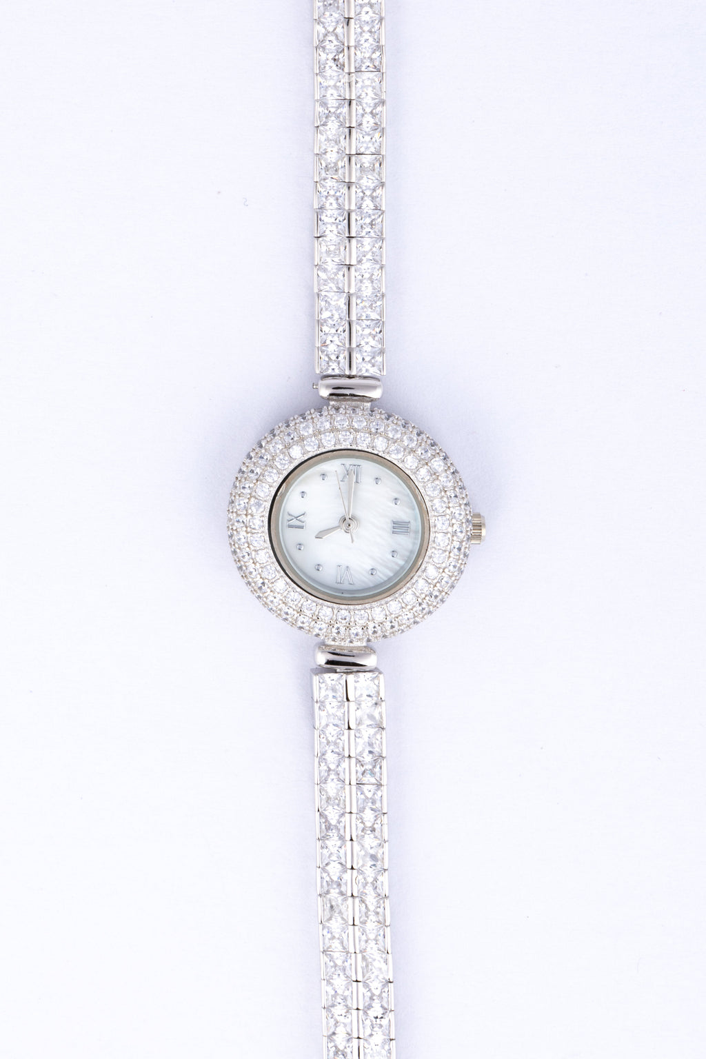 Diamond-Studded Roman Numeral Watch - Flâneur Global® | FG | 925 Fine Silver Jewelry & Accessories