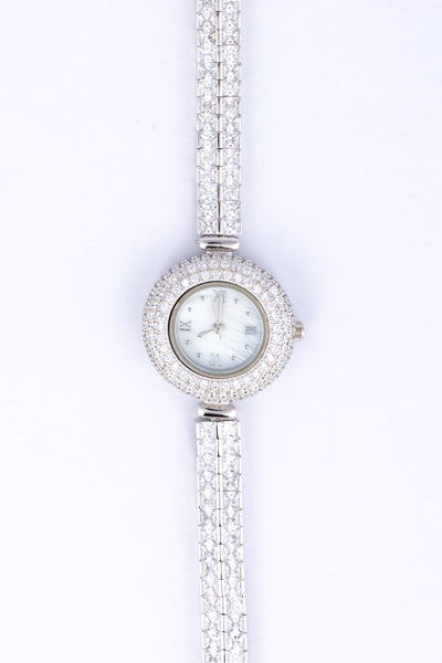 Diamond-Studded Roman Numeral Watch - Flâneur Global® | FG | 925 Fine Silver Jewelry & Accessories