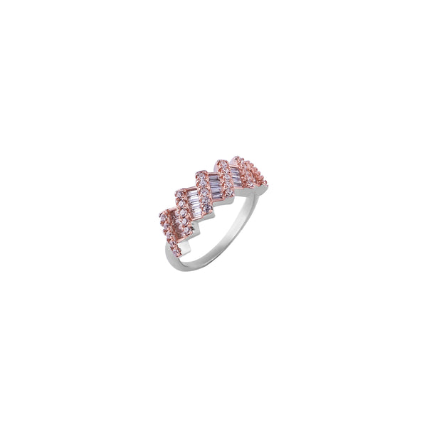 Zigzag Baguette CZ Two-Tone Ring for her