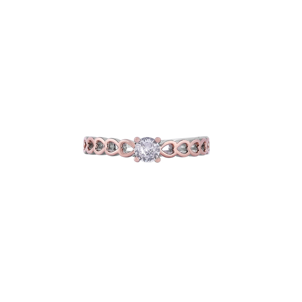 Solitaire CZ Silver Ring for her