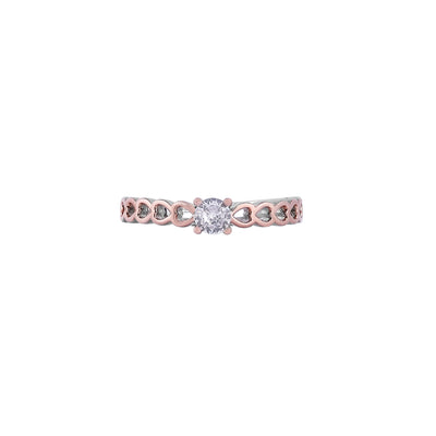 Solitaire CZ Silver Ring for her