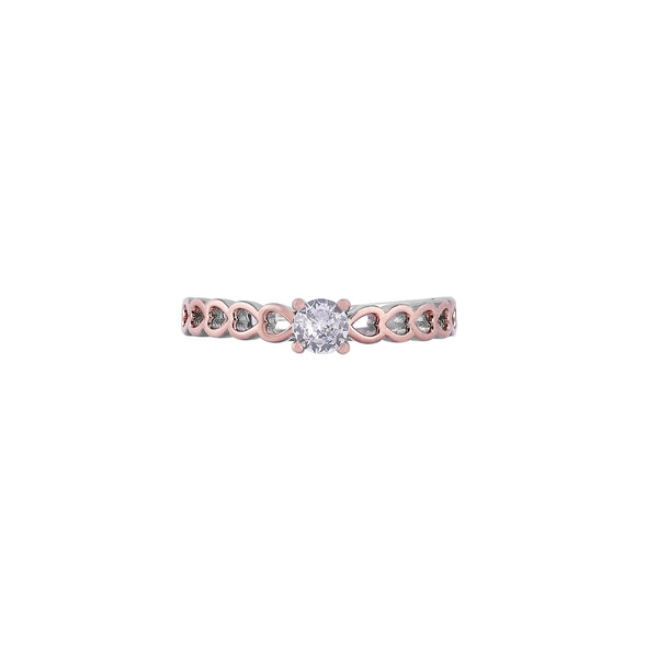 Solitaire CZ Silver Ring for her