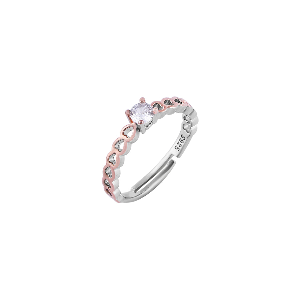 Solitaire CZ Silver Ring for her