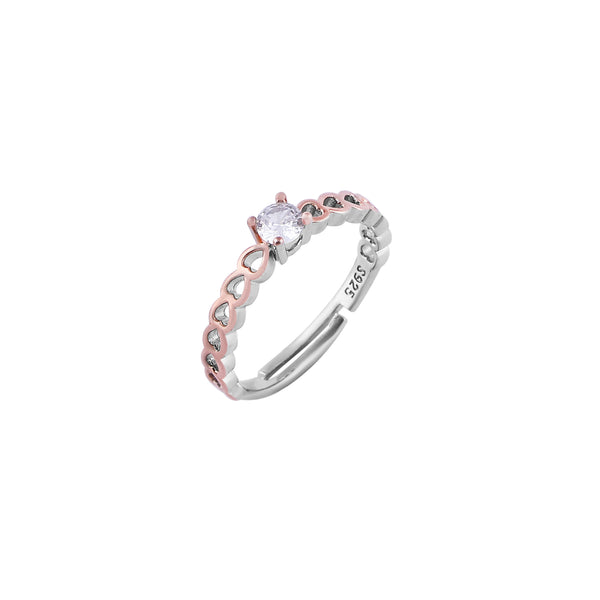 Solitaire CZ Silver Ring for her