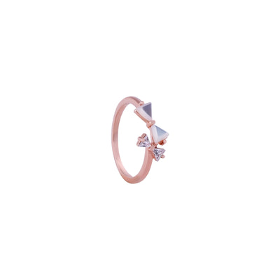 Triangle Mother of Pearl Rose Gold Ring for her