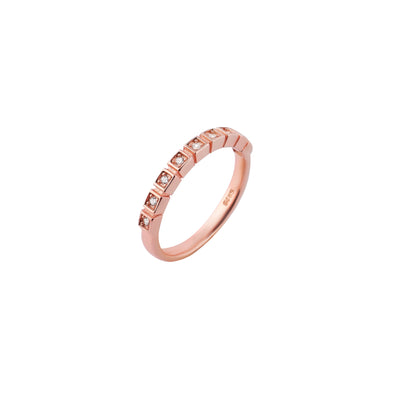 Baguette Pave Stackable Rings in Three Tones for her