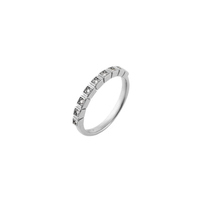 Baguette Pave Stackable Rings in Three Tones for her