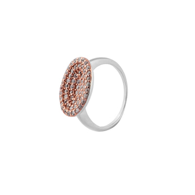 Oval Pave Silver Ring for her