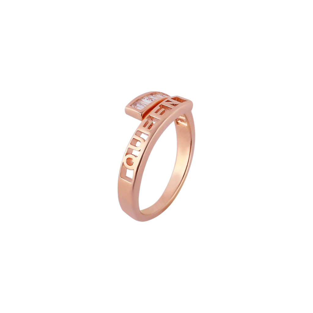 Believe_ Script Pave Rose Gold Ring for her