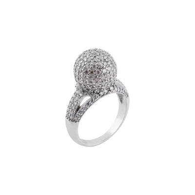 Pave Cluster Silver Ring for her