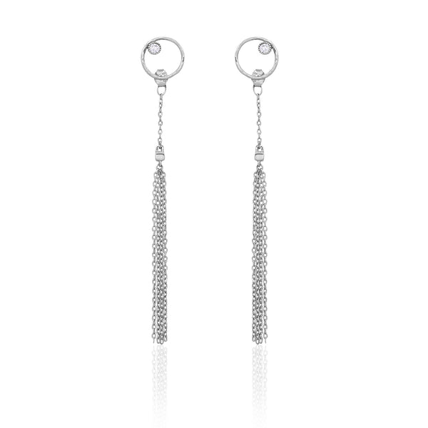 Silver Tassel Drop Earrings - Flâneur Global® | FG | 925 Fine Silver Jewelry & Accessories