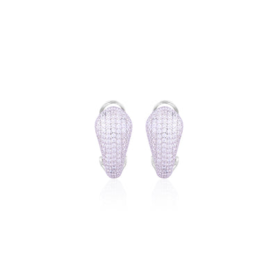 Silver Pave Clip-On Earrings - Flâneur Global® | FG | 925 Fine Silver Jewelry & Accessories