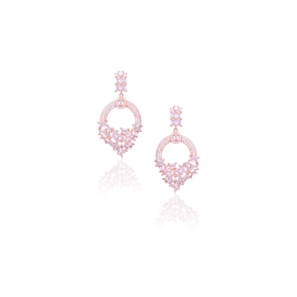 Silver Sterling CZ Hoop Drop Earrings - Flâneur Global® | FG | 925 Fine Silver Jewelry & Accessories