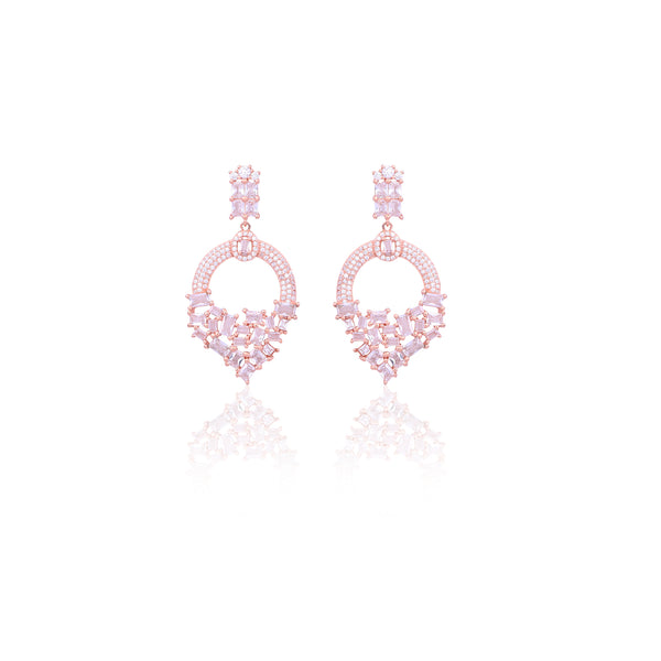 Silver Sterling CZ Hoop Drop Earrings - Flâneur Global® | FG | 925 Fine Silver Jewelry & Accessories