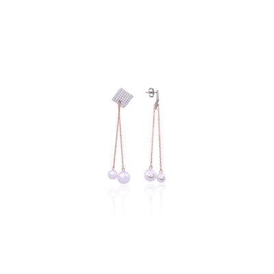 Silver Pearl Cascade Earrings - Flâneur Global® | FG | 925 Fine Silver Jewelry & Accessories