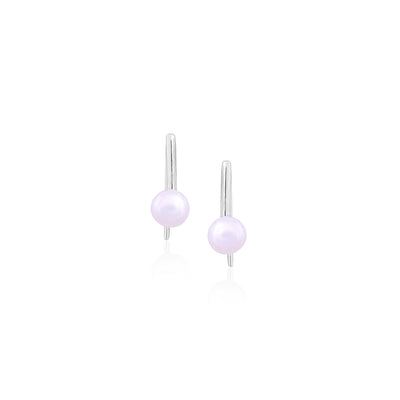 Silver Pink Pearl Drop Earrings - Flâneur Global® | FG | 925 Fine Silver Jewelry & Accessories