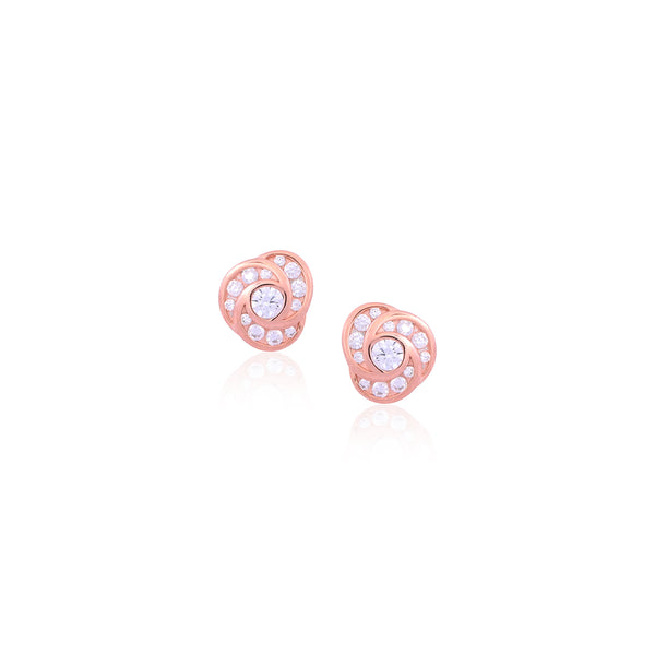 Rose Gold Swirl Stud Earrings - Flâneur Global® | FG | 925 Fine Silver Jewelry & Accessories