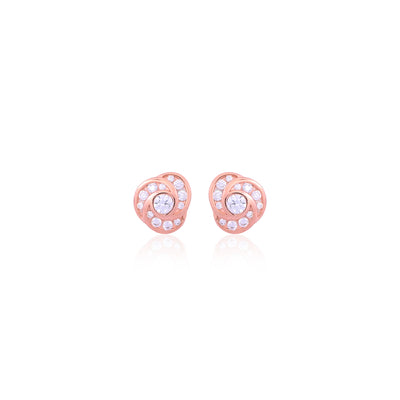 Rose Gold Swirl Stud Earrings - Flâneur Global® | FG | 925 Fine Silver Jewelry & Accessories