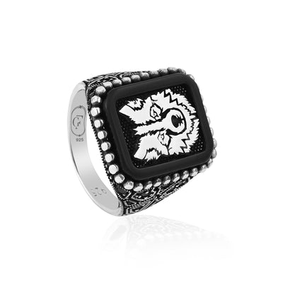 Wolf Emblem Ring - Flâneur Global® | FG | 925 Fine Silver Jewelry & Accessories