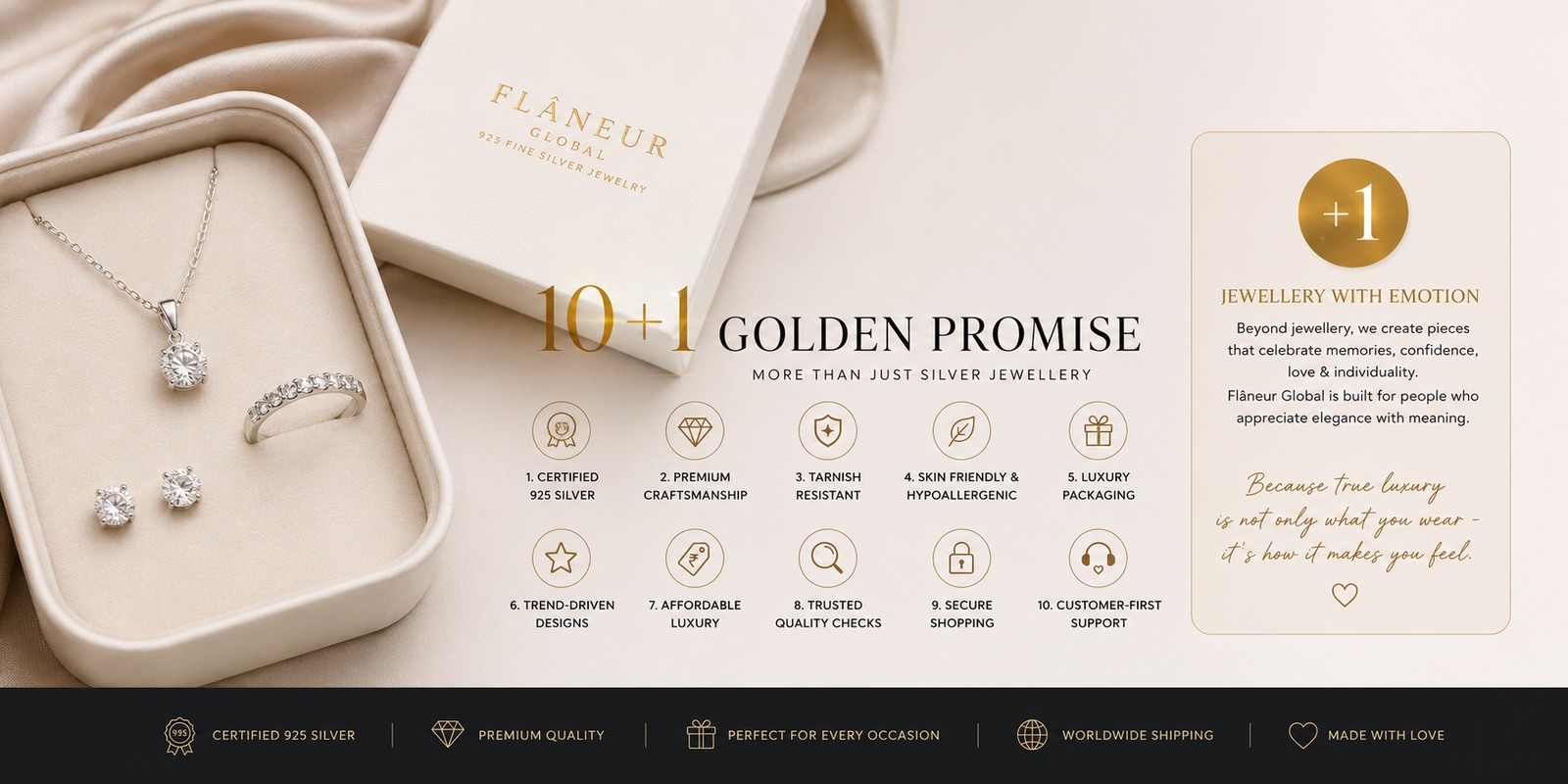 10+1 Golden Promise by Flâneur Global – More Than Just Silver Jewellery