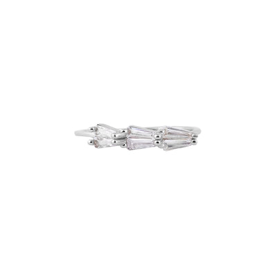 Baguette Trio Silver Ring