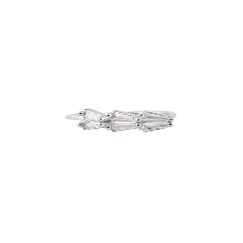 Baguette Trio Silver Ring