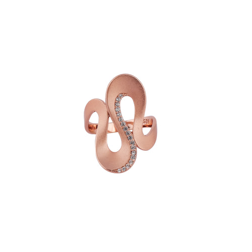 Abstract Pave Rose Gold Ring for her