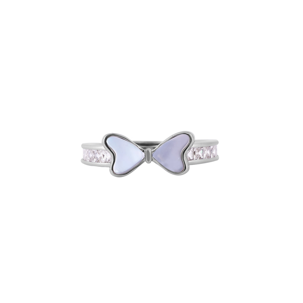 Mother of Pearl Butterfly Silver Ring for her