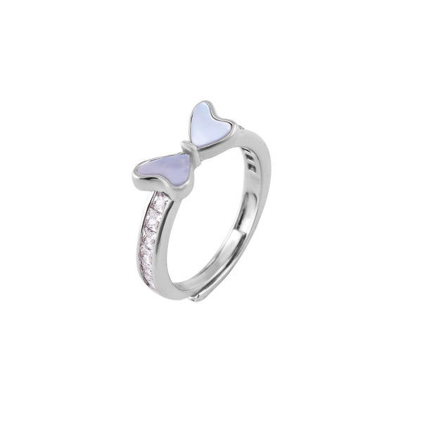 Mother of Pearl Butterfly Silver Ring for her
