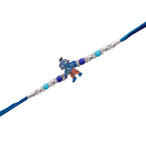 exquisitely crafted small Krishna rakhi.