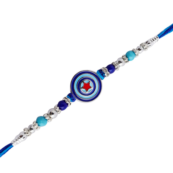 lue rakhi inspired by the Avengers theme