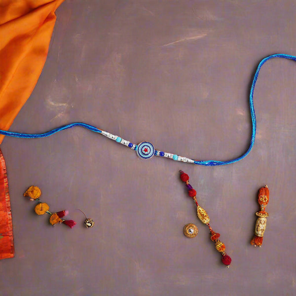 lue rakhi inspired by the Avengers theme