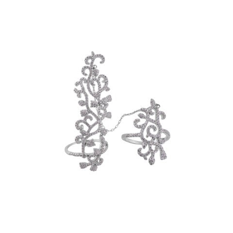 Vine Whispers Linked Dual Ring