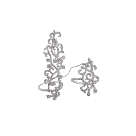 Vine Whispers Linked Dual Ring
