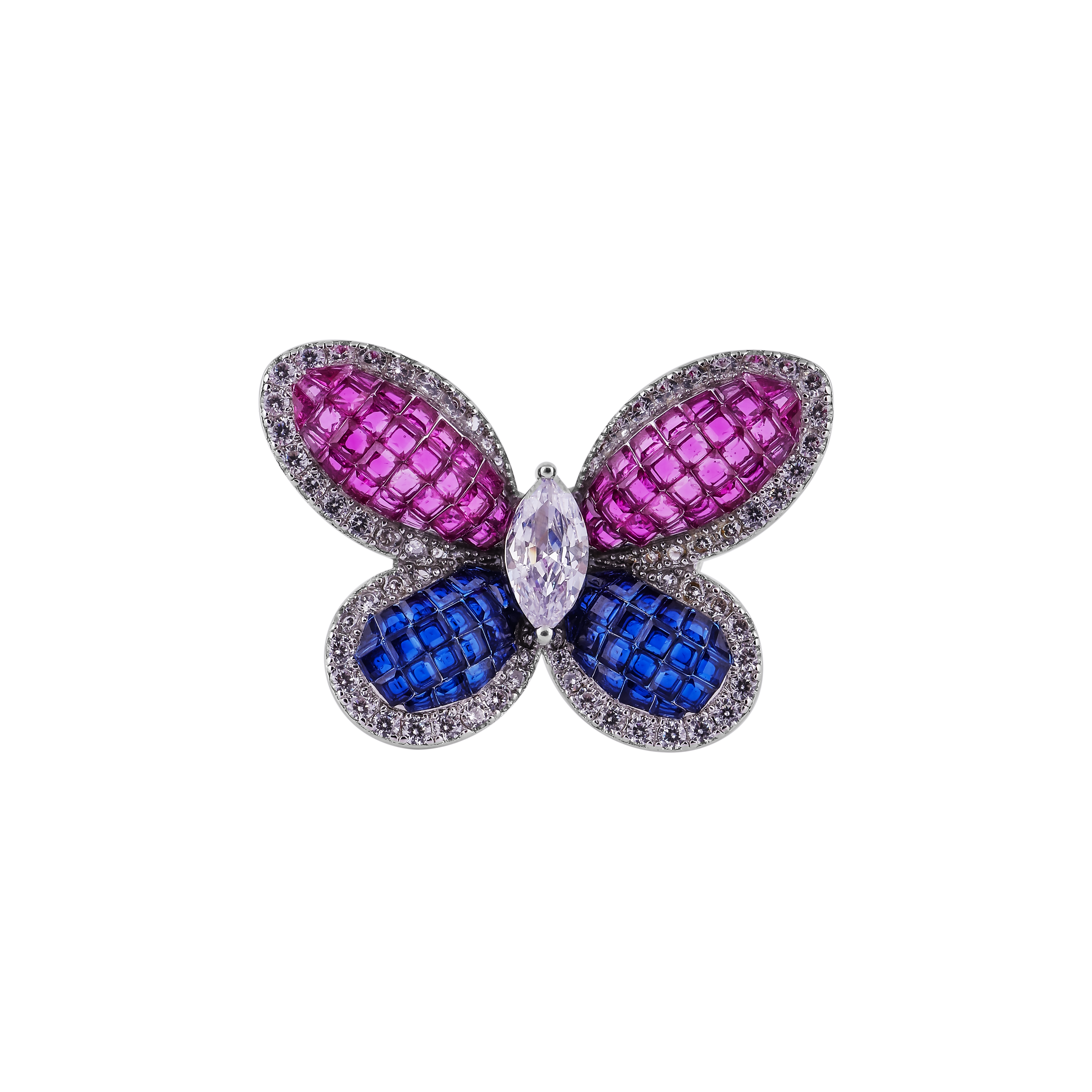 Butterfly Design CZ Statement Ring