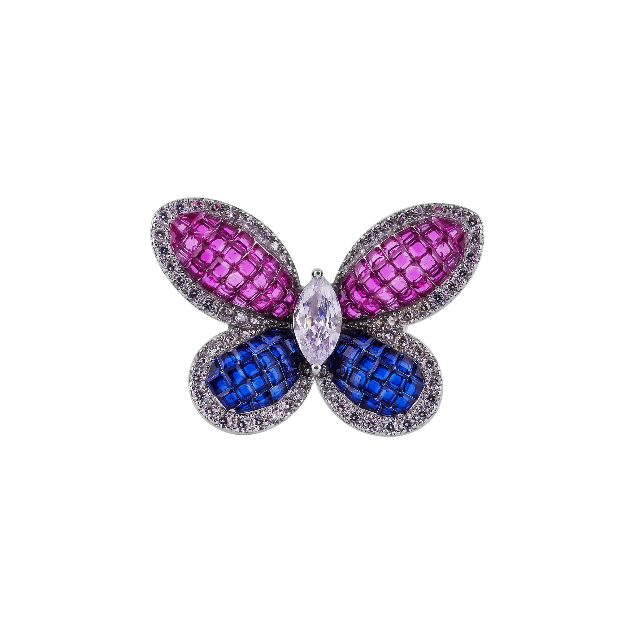 Butterfly Design CZ Statement Ring