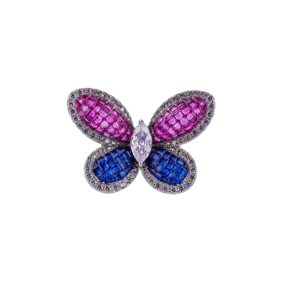 Butterfly Design CZ Statement Ring