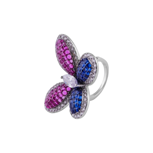 Butterfly Design CZ Statement Ring