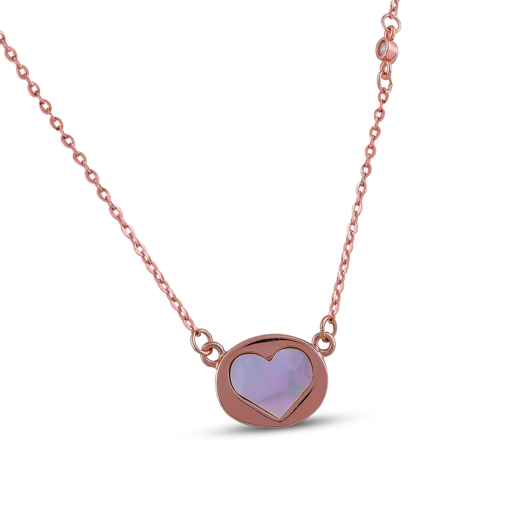 Rose Gold Heart Pendant Necklace